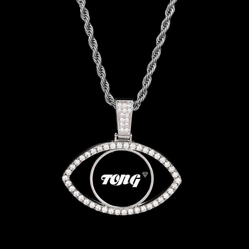 3D Evil Eye Photo Custom Commemorative Pendant - 40mm - TONGSHOP / Length:16 / Length:18