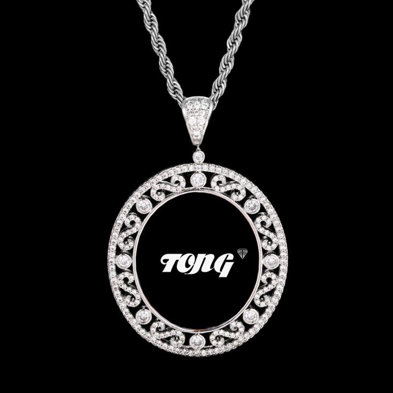 3D Round Solid Photo Custom Commemorative Pendant - 38mm - TONGSHOP / Length:16 / Length:18