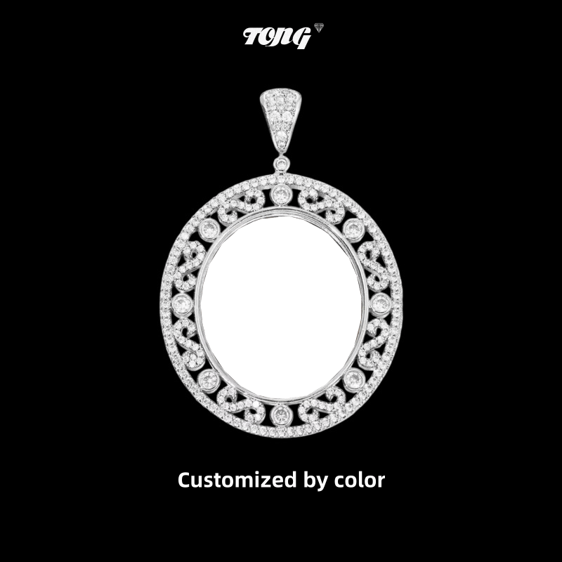 3D Round Solid Photo Custom Commemorative Pendant - 38mm - TONGSHOP / Length:16 / Length:18