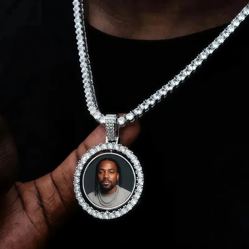 3D SPINNING 2-FACED CUSTOM PICTURE ROUND PENDANT - 42mm - TONGSHOP