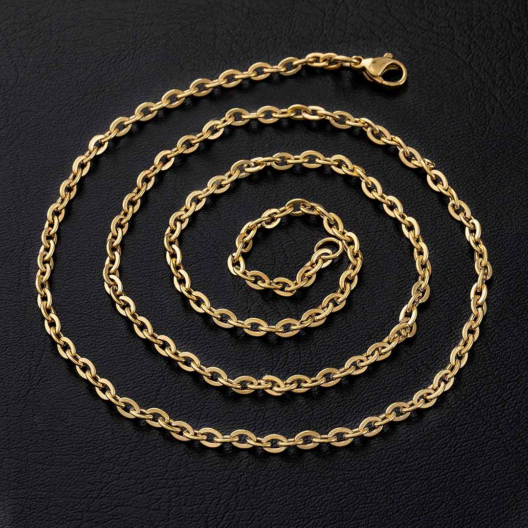 3mm Rolo Chain in Gold - TONGSHOP