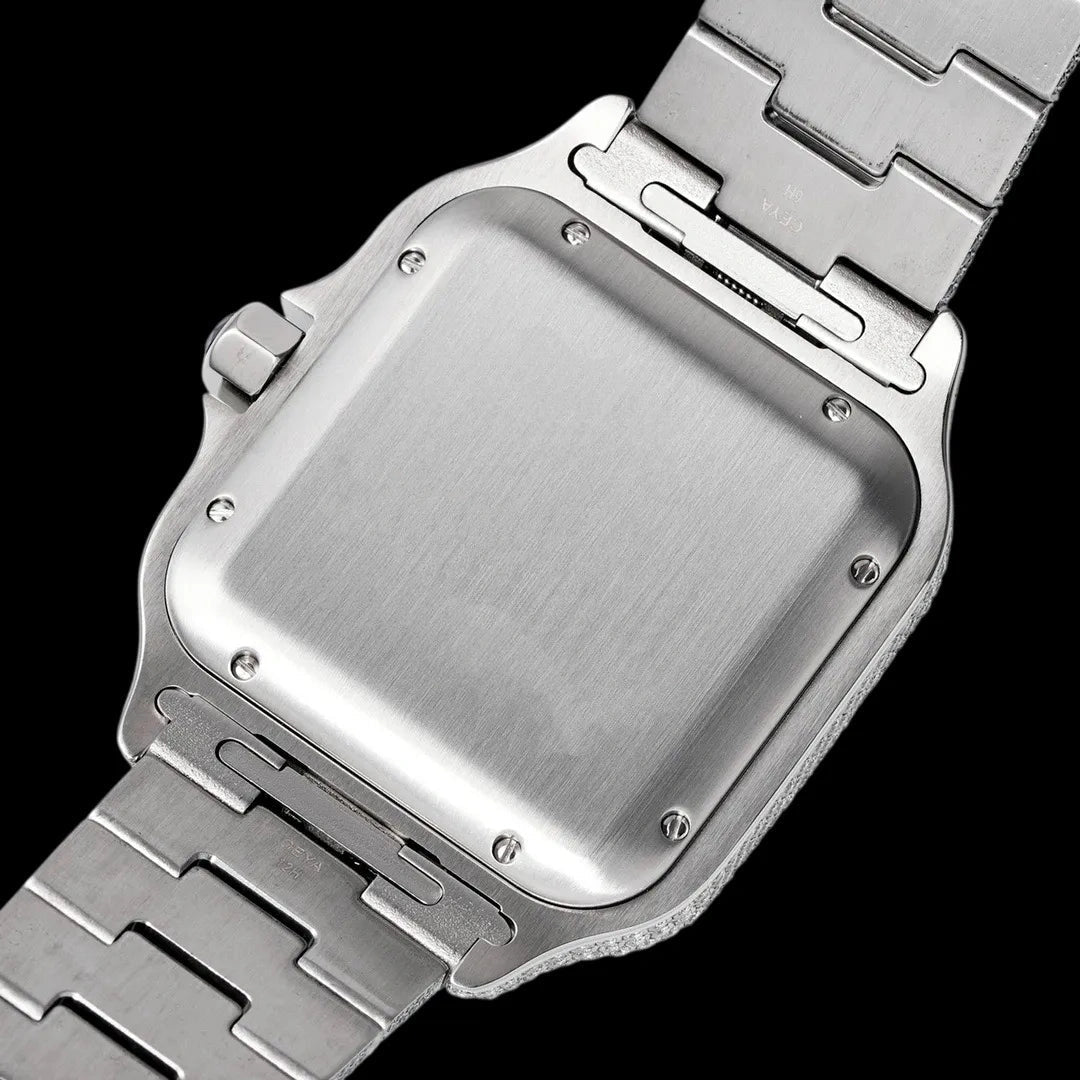 40mm Large Diamond VVS Moissanite Square Watch – Custom Edition - TONGSHOP / Color:White Gold / Color:Yellow Gold