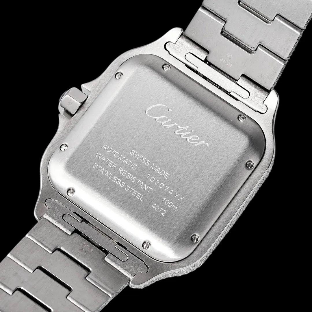 40mm Large Diamond VVS Moissanite Square Watch – Limited Edition - TONGSHOP / Color:White Gold / Color:Yellow Gold