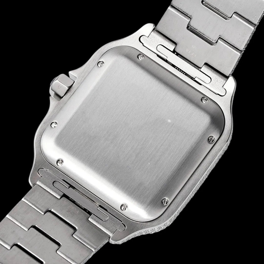 40mm Large VVS Moissanite Square Watch – Rose Gold Limited Edition - TONGSHOP / Color:White Gold / Color:Yellow Gold