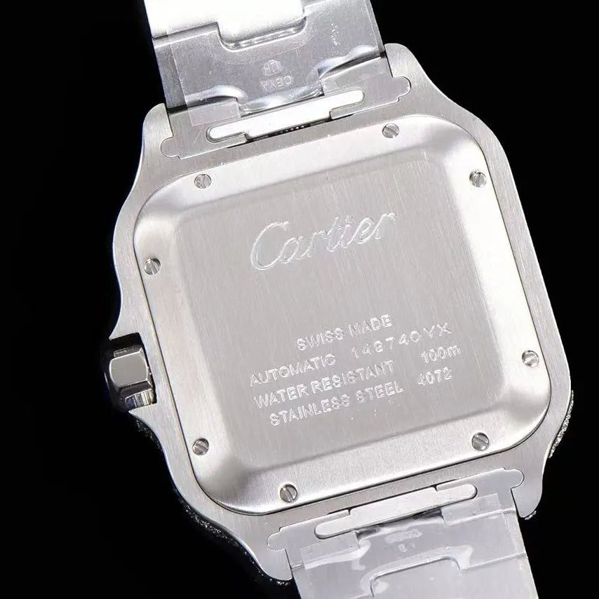 40mm Luxury VVS Moissanite Square Watch - TONGSHOP / Color:Rose Gold / Color:White Gold