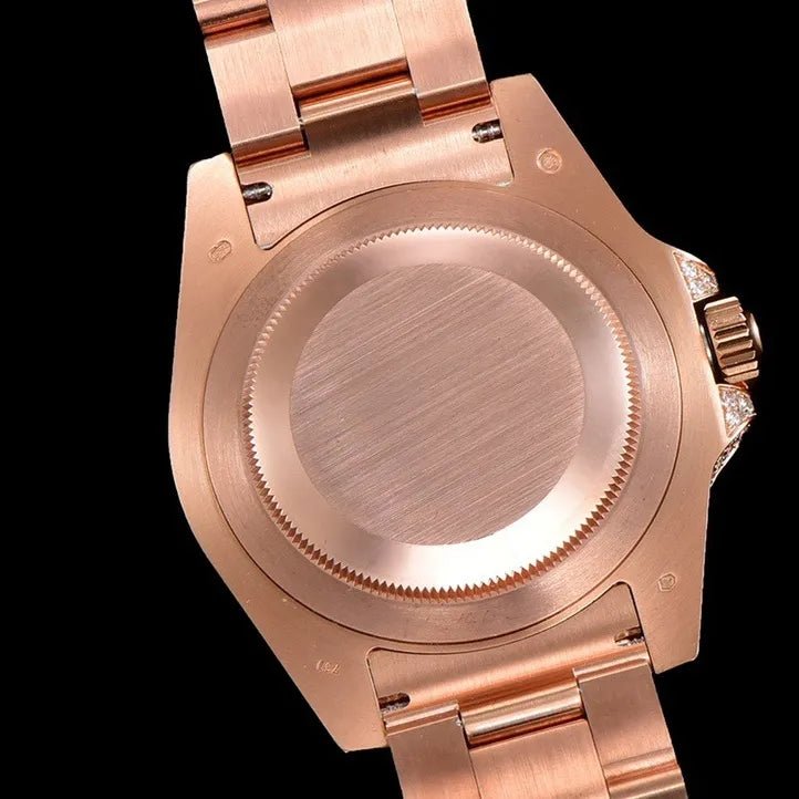 40mm Luxury VVS Moissanite Watch - Rose Gold - TONGSHOP / Color:White Gold / Style:White Gold