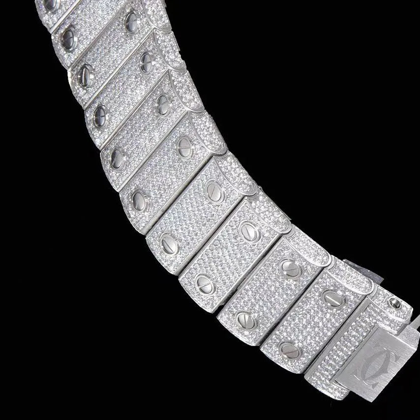 40mm VVS Moissanite Square Watch – Colored Edition - TONGSHOP / Color:Rose Gold / Color:White Gold