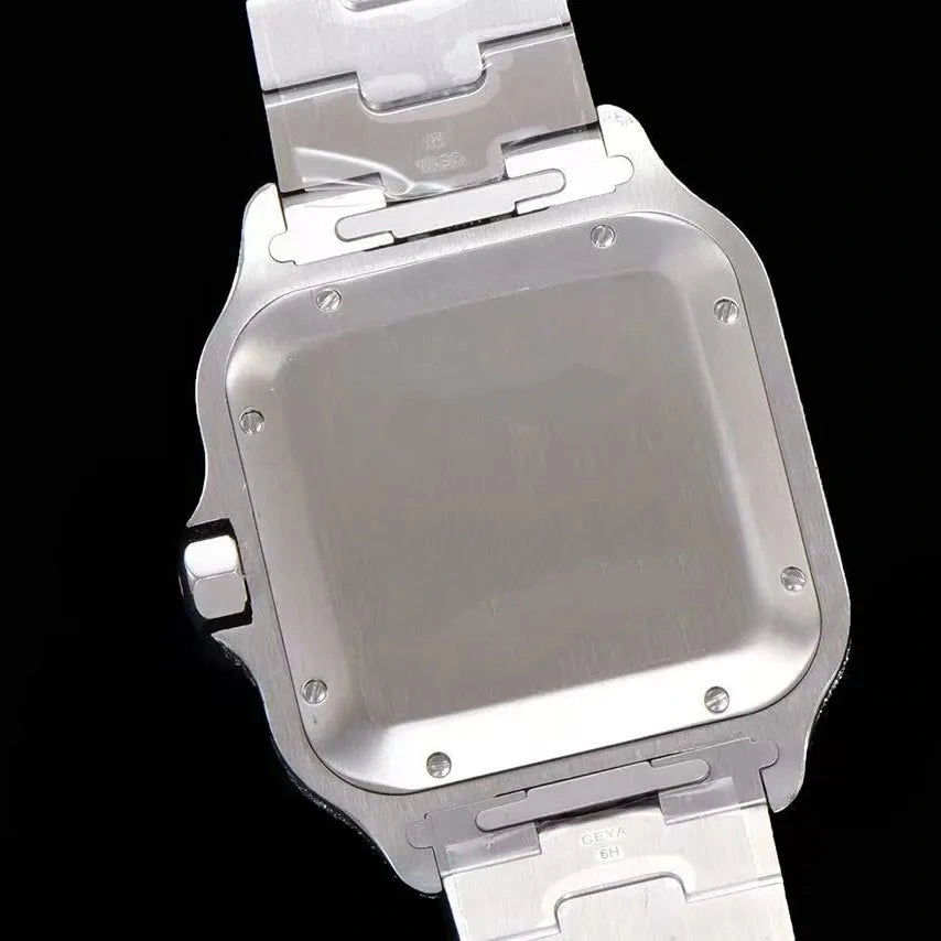Orologio ghiacciato con moissanite VVS da 40mm, oro bianco bicolore