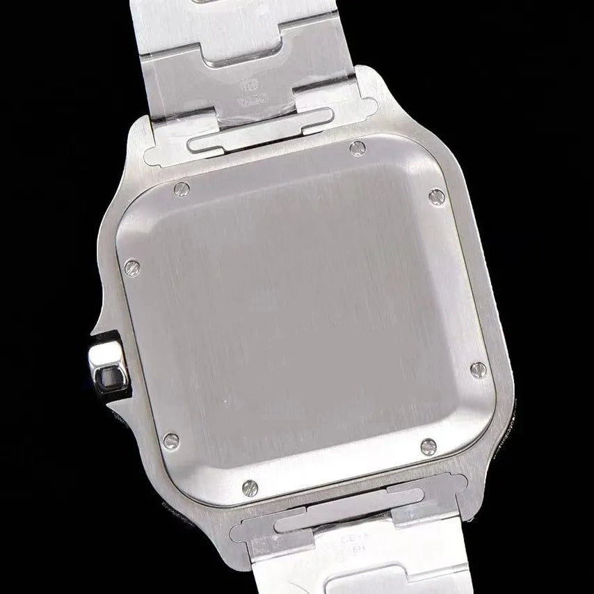 Montre glacée VVS Moissanite 40mm, or blanc bicolore