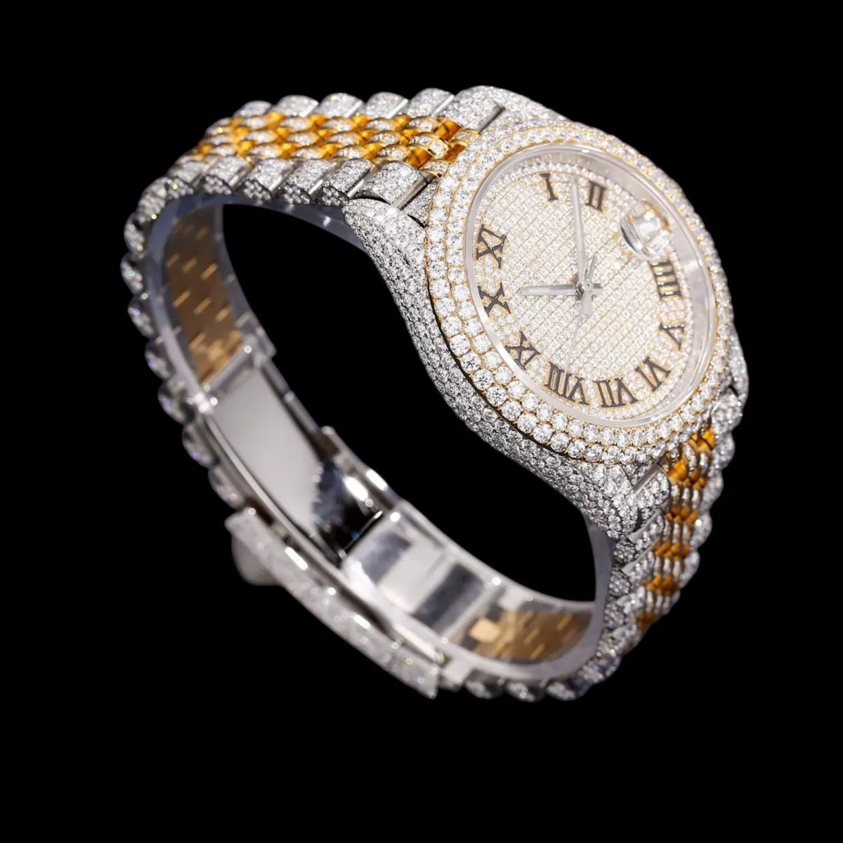 41mm Full - Pavé VVS Moissanite Watch - TONGSHOP / Style:White Gold / WATCH