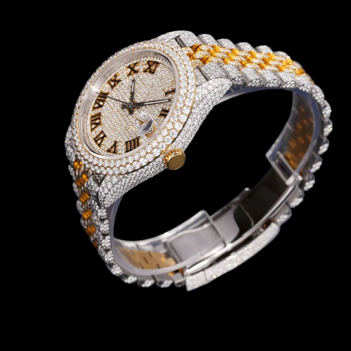 41mm Full - Pavé VVS Moissanite Watch - TONGSHOP / Style:White Gold / WATCH