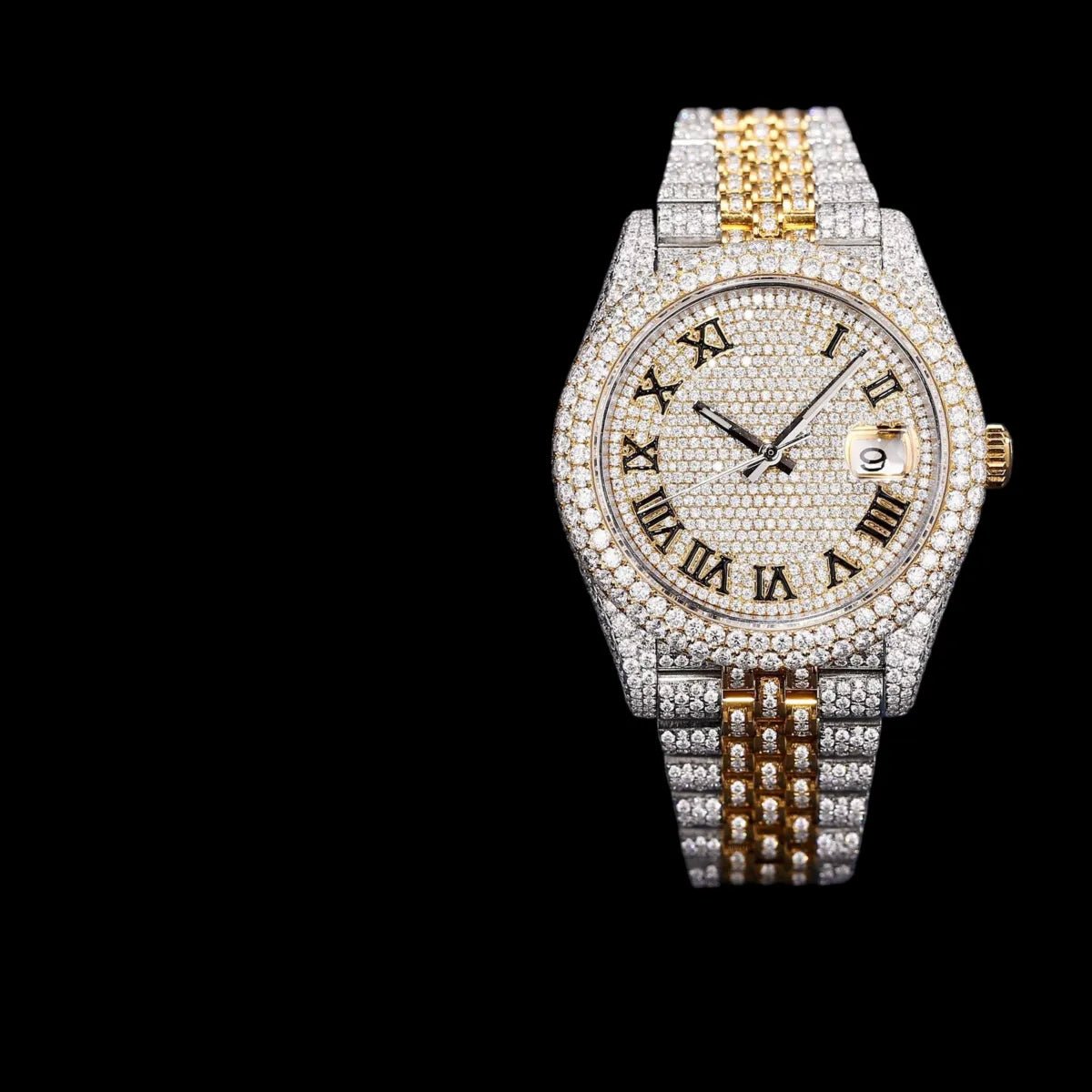 41mm Full - Pavé VVS Moissanite Watch - TONGSHOP / Style:White Gold / WATCH