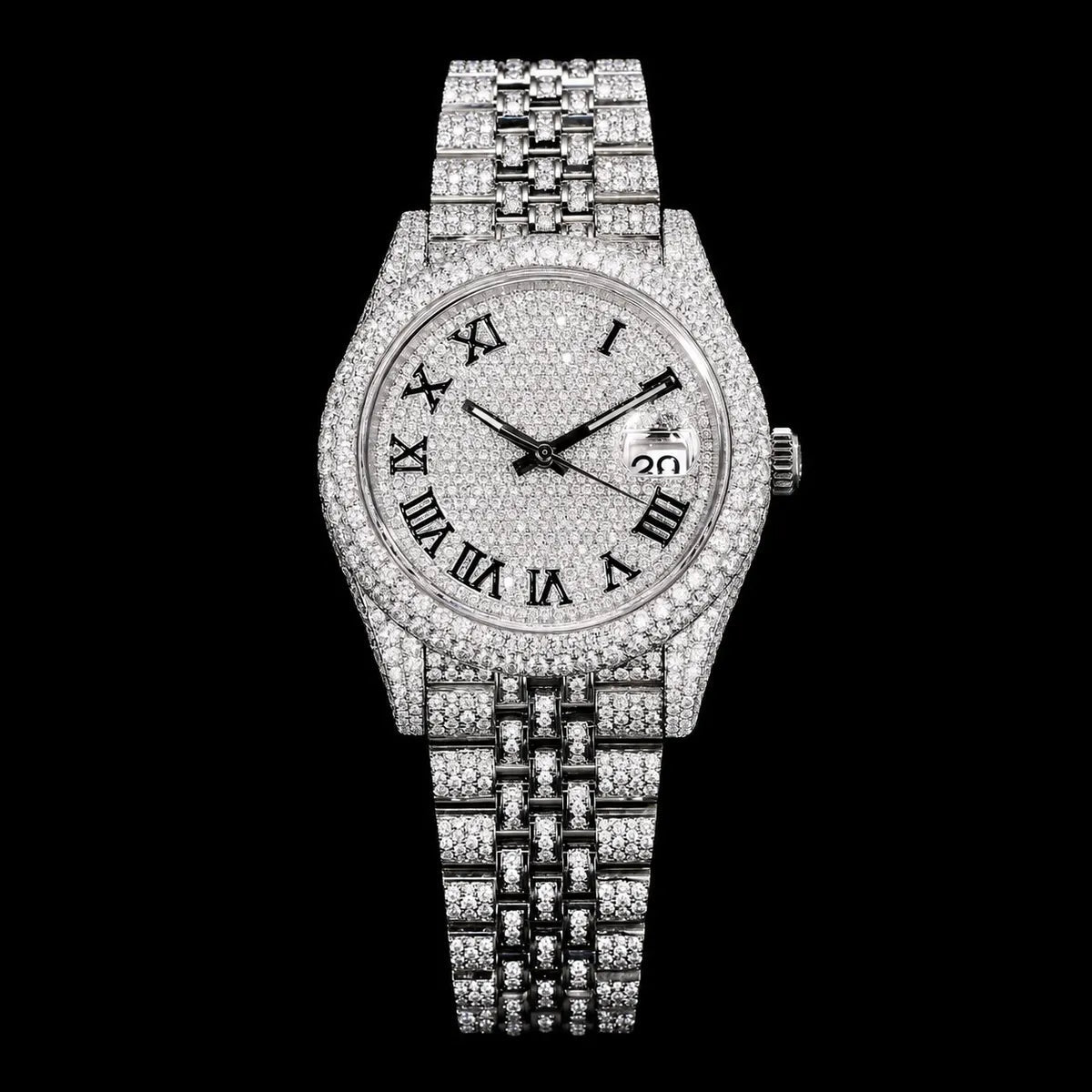 41mm Iced - Out VVS - Clarity Moissanite Watch - TONGSHOP / Style:White Gold / WATCH