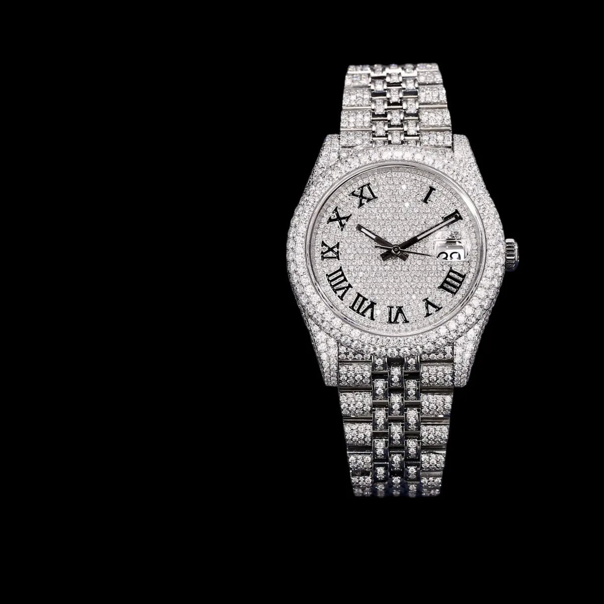 41mm Iced - Out VVS - Clarity Moissanite Watch - TONGSHOP / Style:White Gold / WATCH