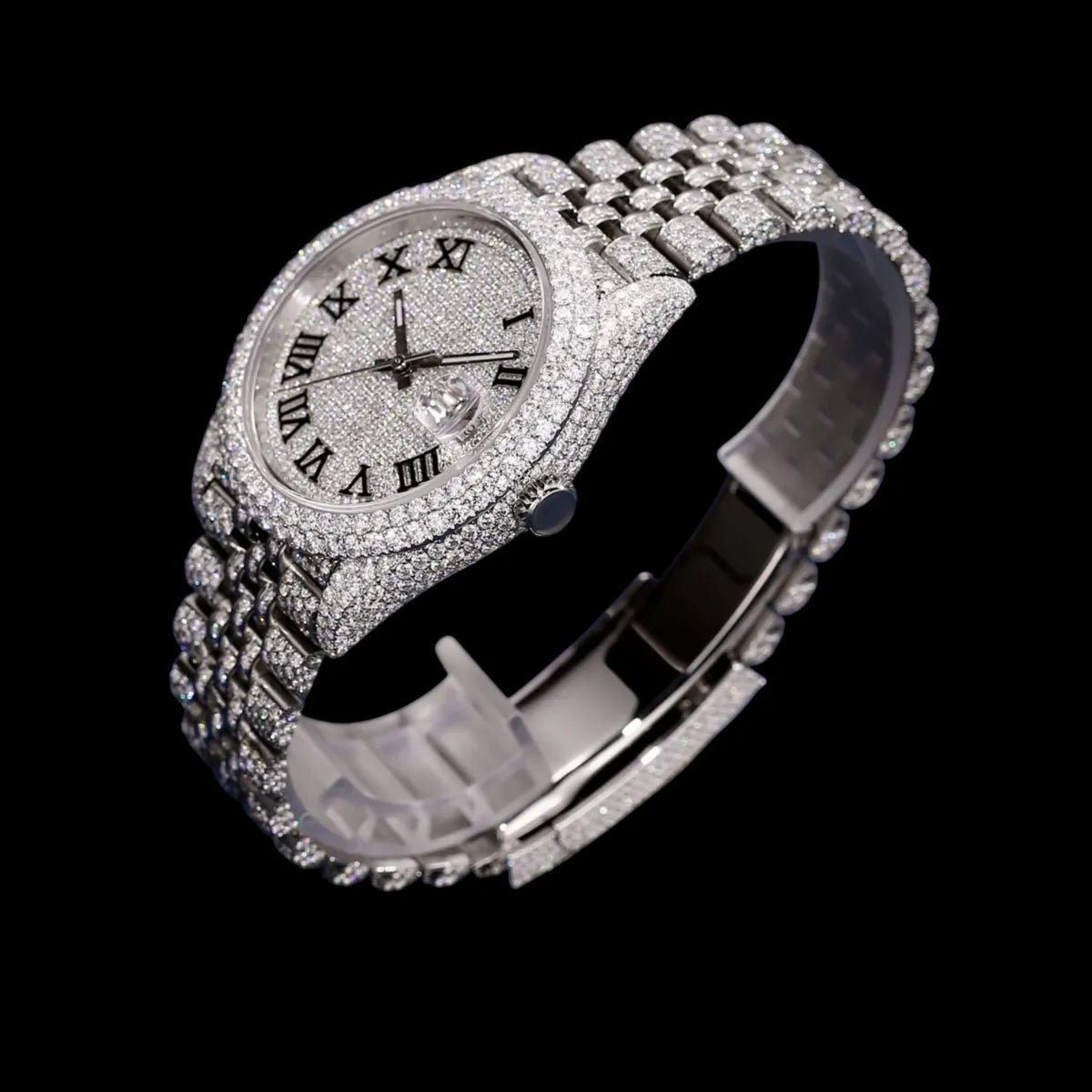 41mm Iced - Out VVS - Clarity Moissanite Watch - TONGSHOP / Style:White Gold / WATCH