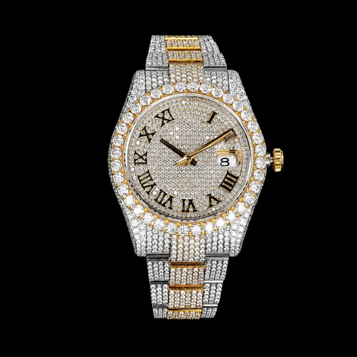 41mm Iced - Out VVS Moissanite Watch - TONGSHOP / Style:White Gold / WATCH