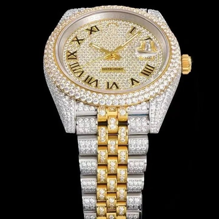 41mm Luxury VVS Moissanite Watch - TONGSHOP / Style:White Gold / WATCH
