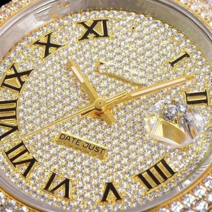 41mm Luxury VVS Moissanite Watch - TONGSHOP / Style:White Gold / WATCH
