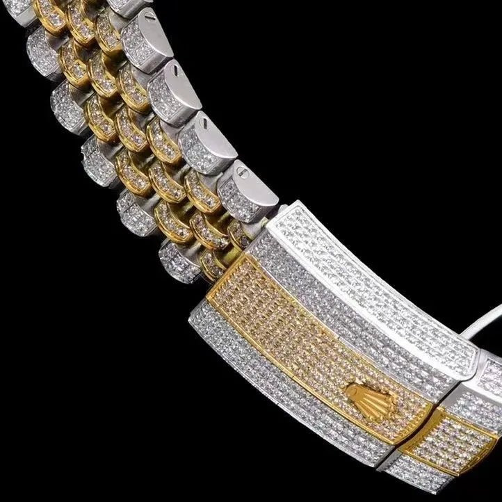 41mm Luxury VVS Moissanite Watch - TONGSHOP / Style:White Gold / WATCH