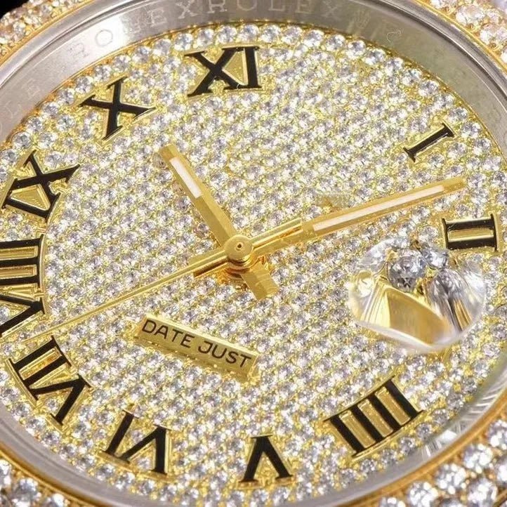 41mm VVS Moissanite Luxury Watch - TONGSHOP / Style:White Gold / WATCH