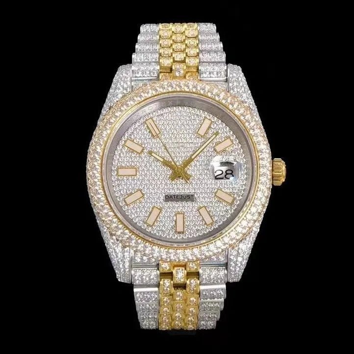 41mm VVS Moissanite Luxury Watch - TONGSHOP / Style:White Gold / WATCH