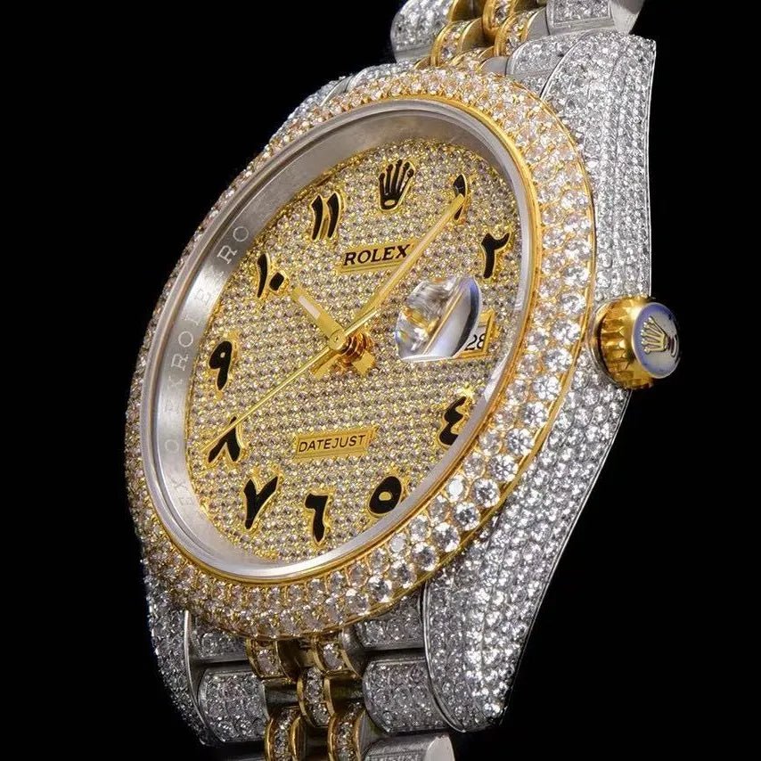 42mm Iced - Out Luxury VVS Moissanite Full - Diamond Watch - TONGSHOP / Style:White Gold / WATCH