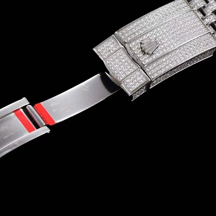 42mm Luxury Moissanite 904L Full - Diamond Watch in White Gold - TONGSHOP / Style:White Gold / WATCH