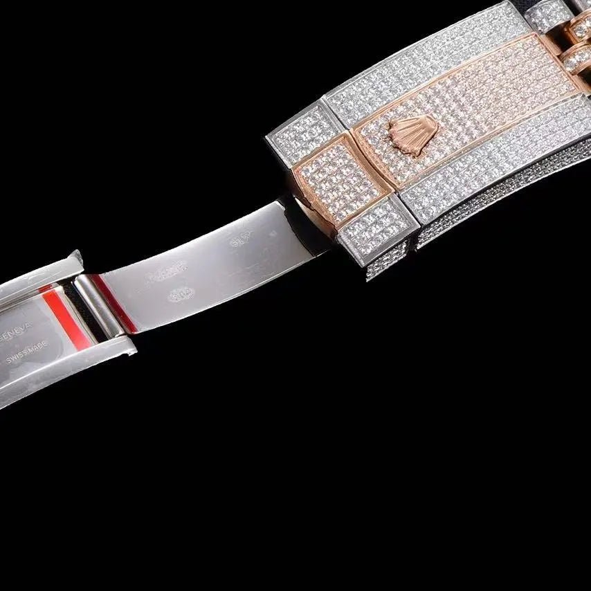 42mm Luxury VVS Moissanite 904L Full - Diamond Watch in Rose Gold - TONGSHOP / Style:White Gold / WATCH