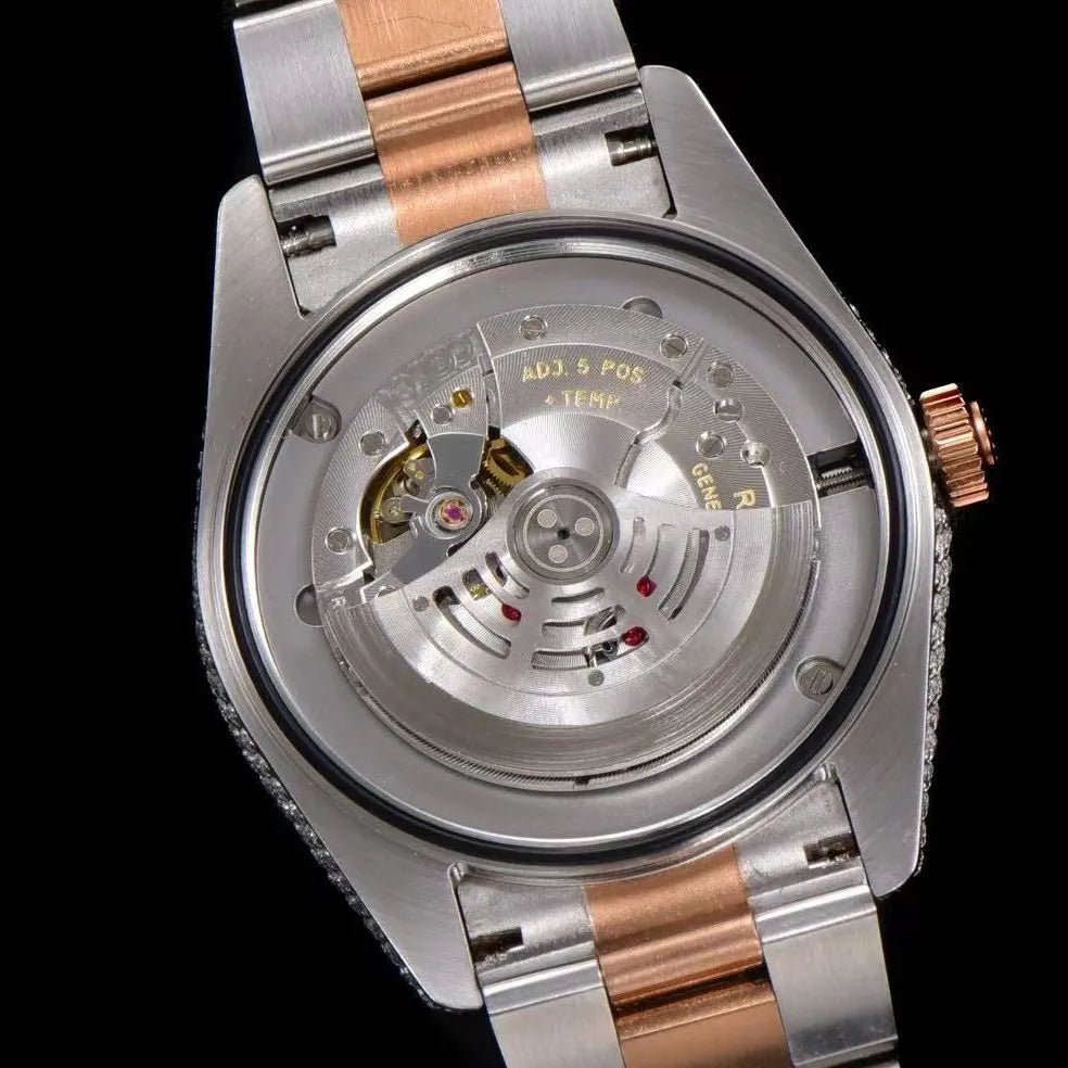 42mm Luxury VVS Moissanite Full - Diamond 904L Watch – Rose Gold - TONGSHOP / Style:White Gold / WATCH