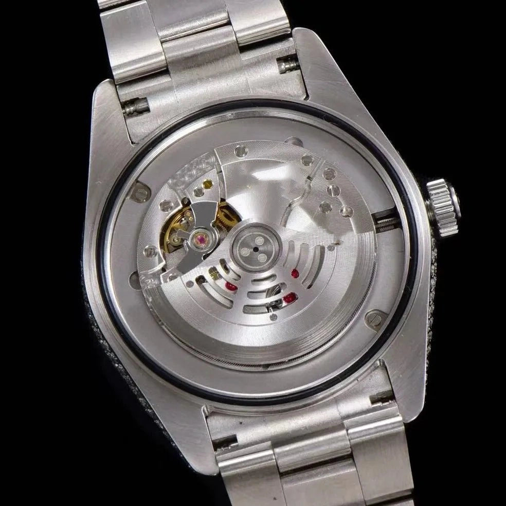 Orologio ghiacciato con moissanite VVS da 40mm, oro bianco bicolore