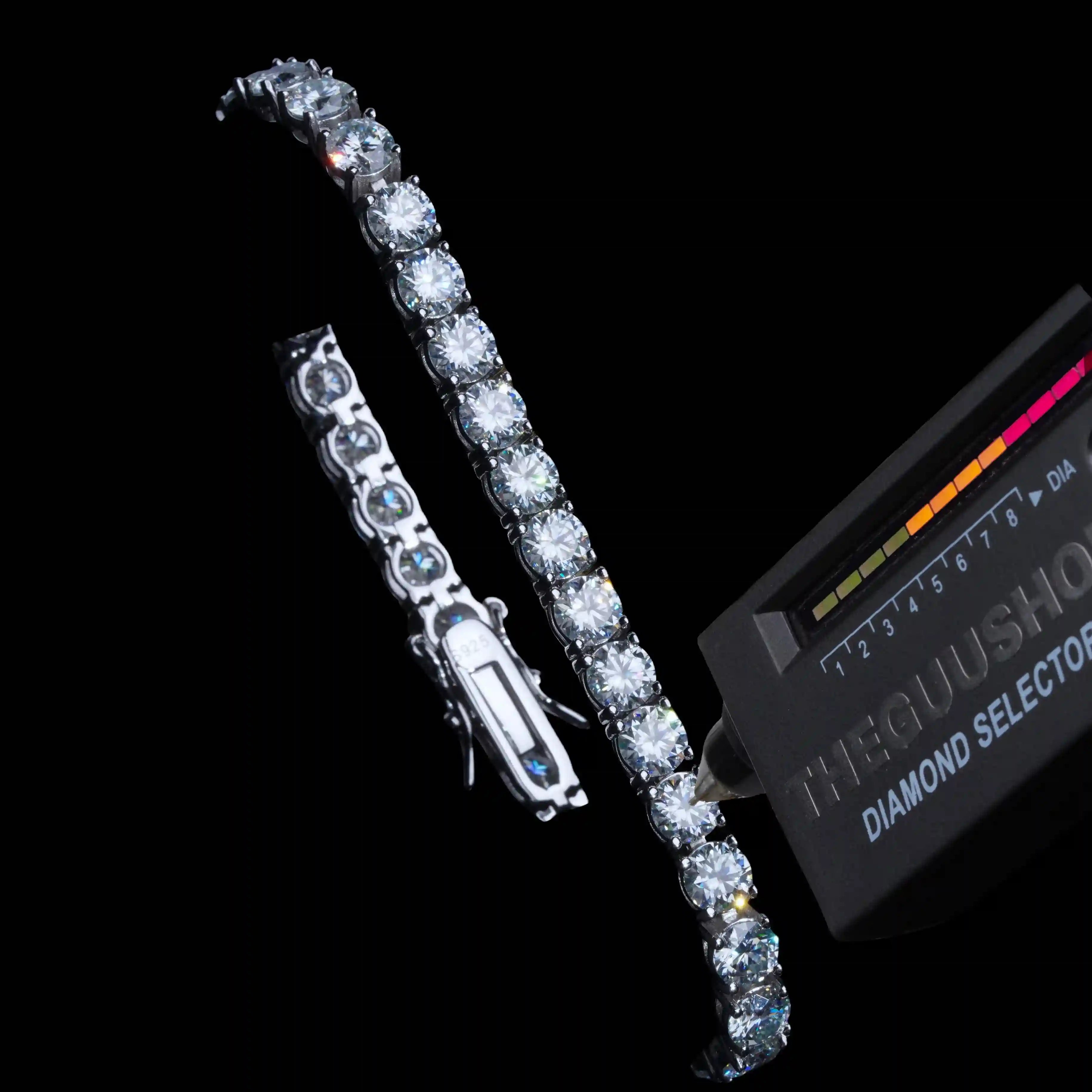 5MM 925S VVS Moissanite Tennis Bracelet White Gold