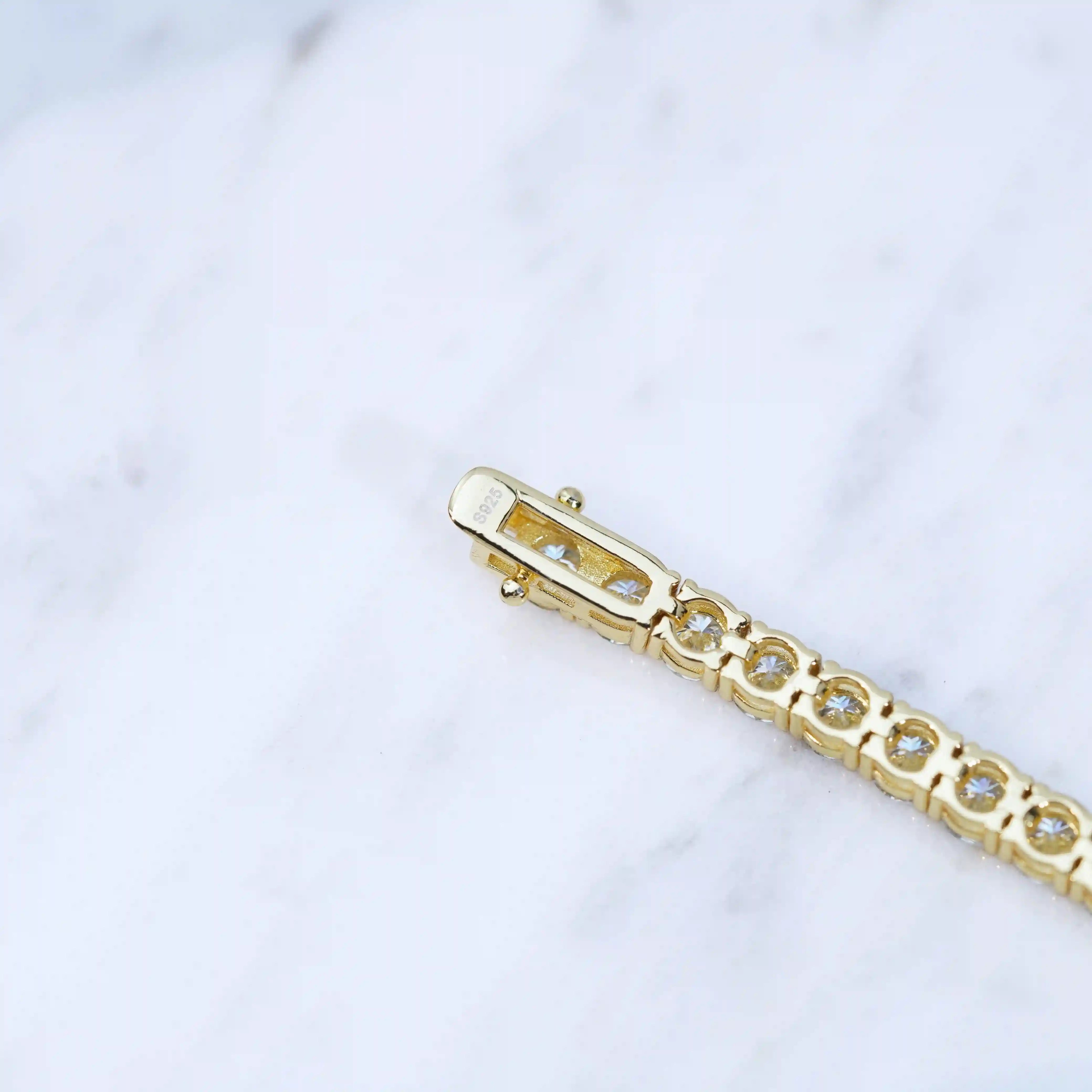 5MM 925S & VVS Moissanite Tennis Chain 18K Gold