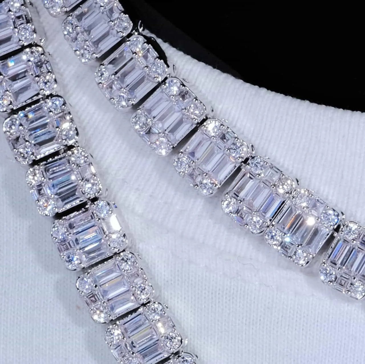 8mm Iced Square Baguette Tennis Chain - TONGSHOP