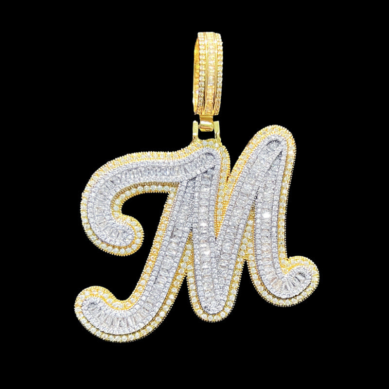 A - F Alphabet Pendant - 65mm