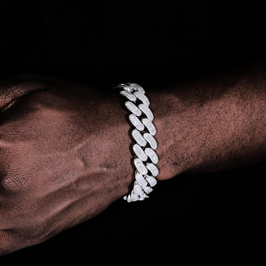 Baguette Cuban Link Bracelet - 16mm