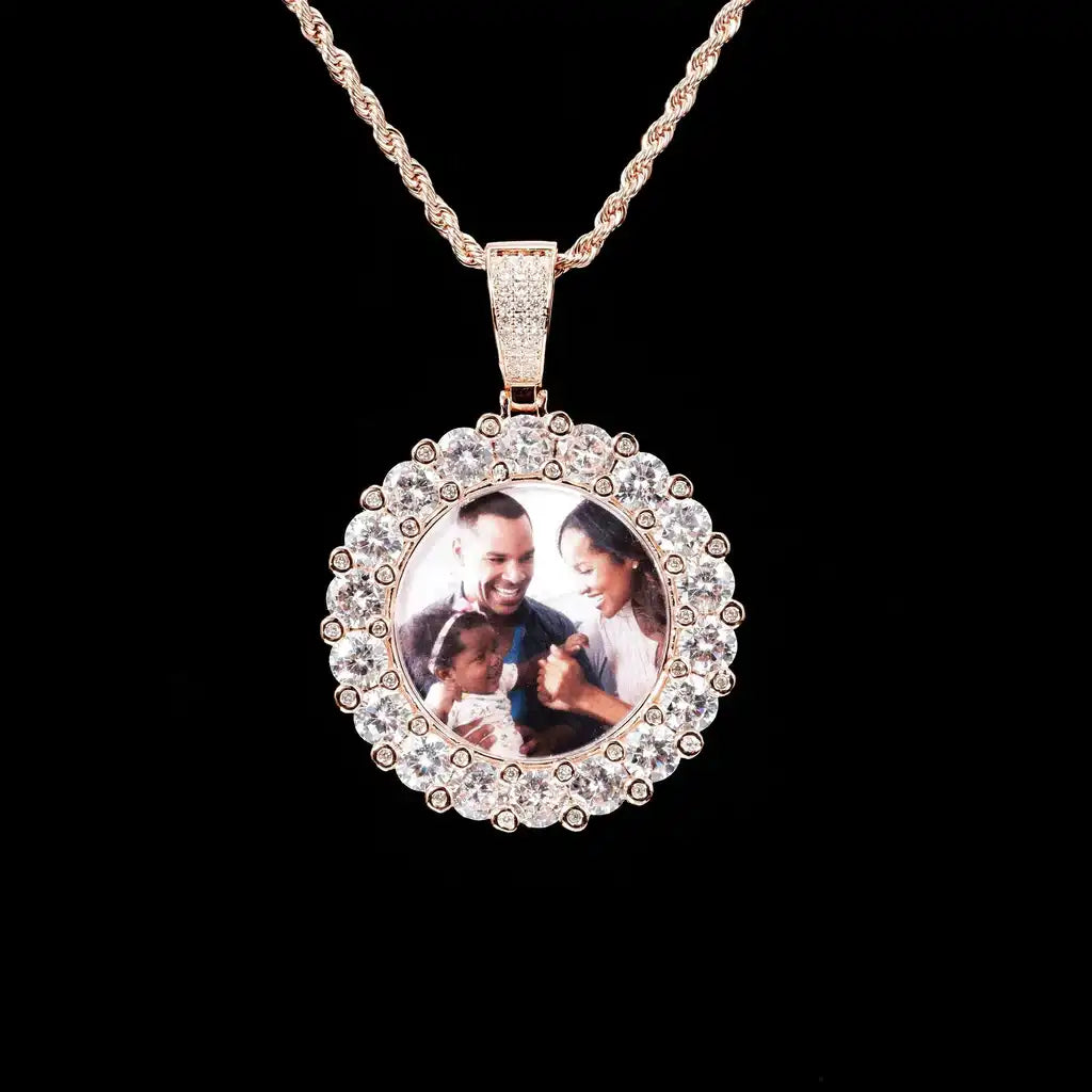 Custom 3D Picture Round Inlaid Pendant STYLE