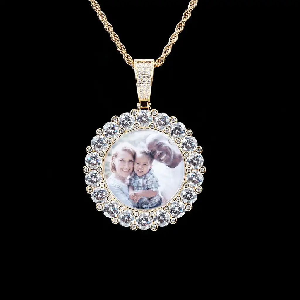 Custom 3D Picture Round Inlaid Pendant STYLE