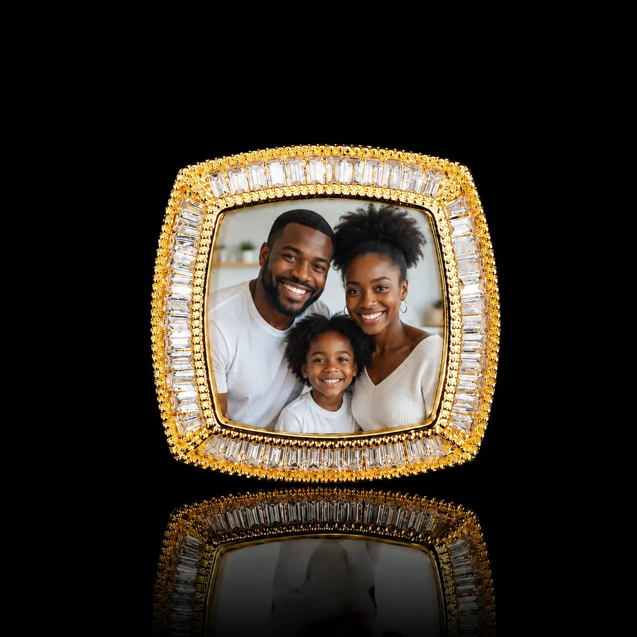 Custom 3D Photo Square Ring
