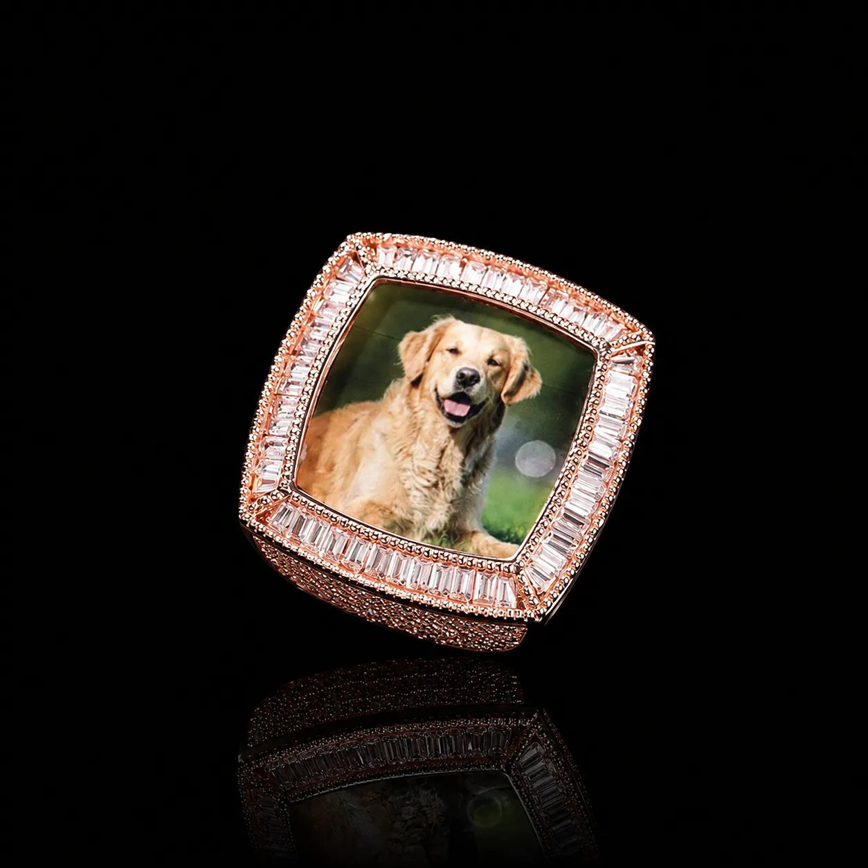 Custom 3D Photo Square Ring