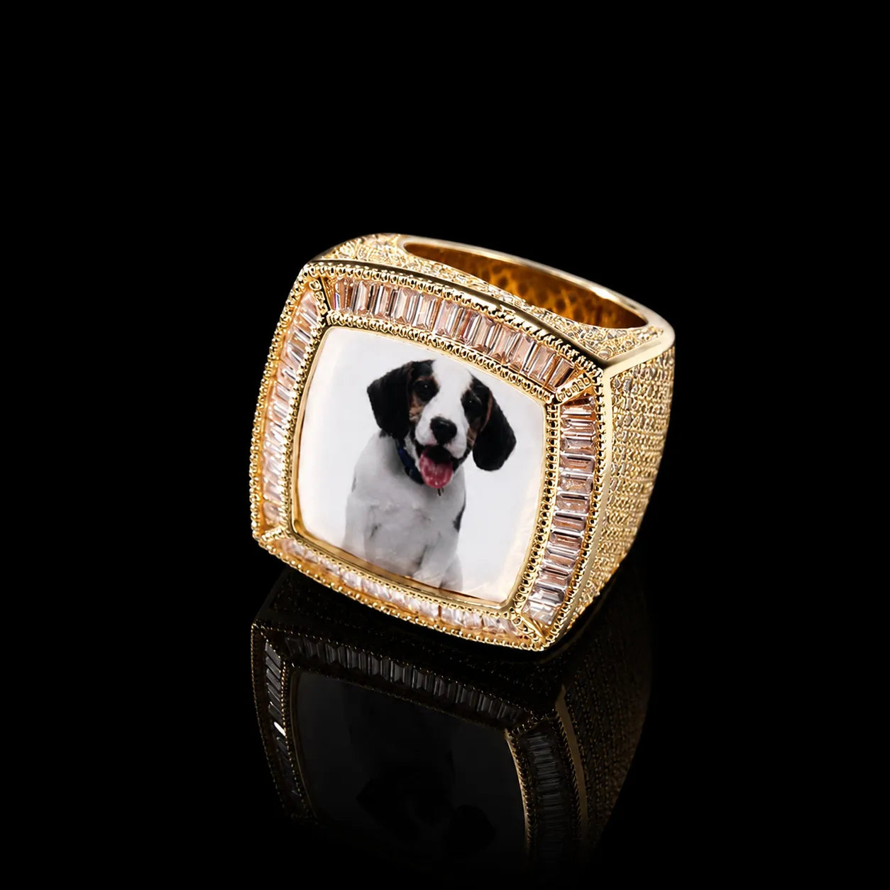 Custom 3D Photo Square Ring