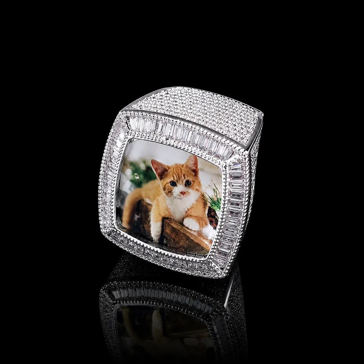 Custom 3D Photo Square Ring
