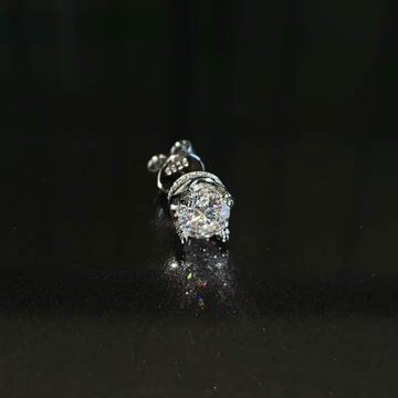 S925 Moissanite Crown Earrings 80 points Four-Claw Rock Candy