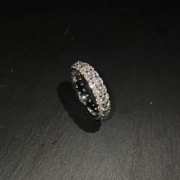 S925 Moissanite Rock Candy Ring Full Of Diamonds And Rows Of Diamonds Ring