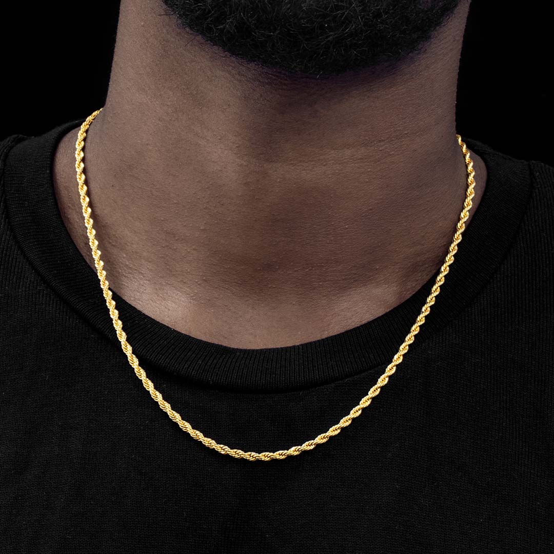 4mm Rope Chain in Gold