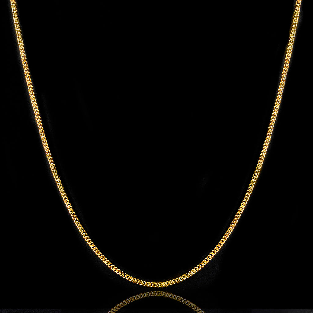 Cuban Chain in Yello Gold - 3mm