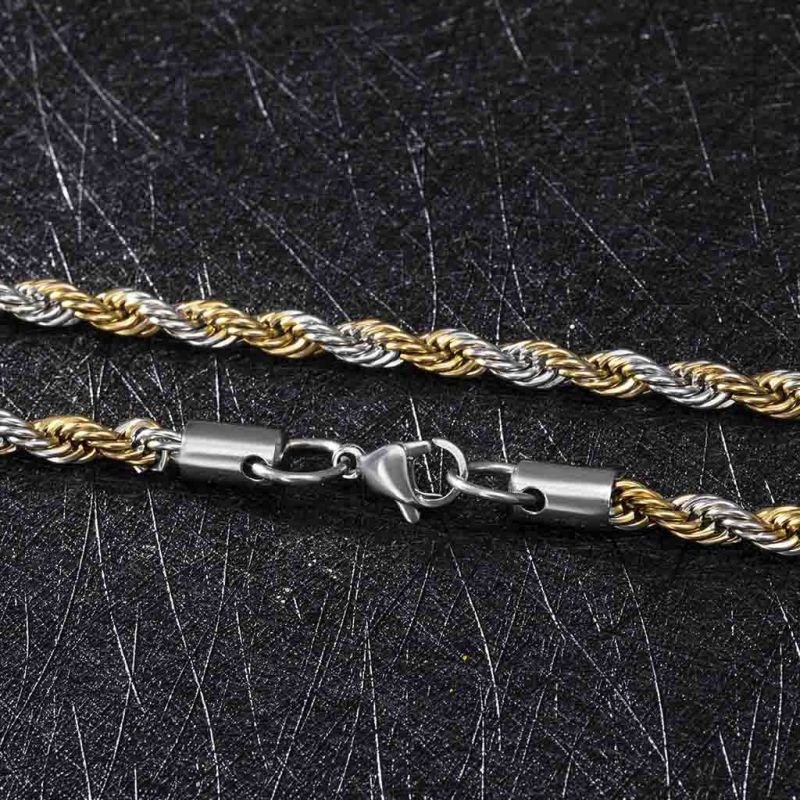 5mm Gold & Silver Two-Tone Rope Chain