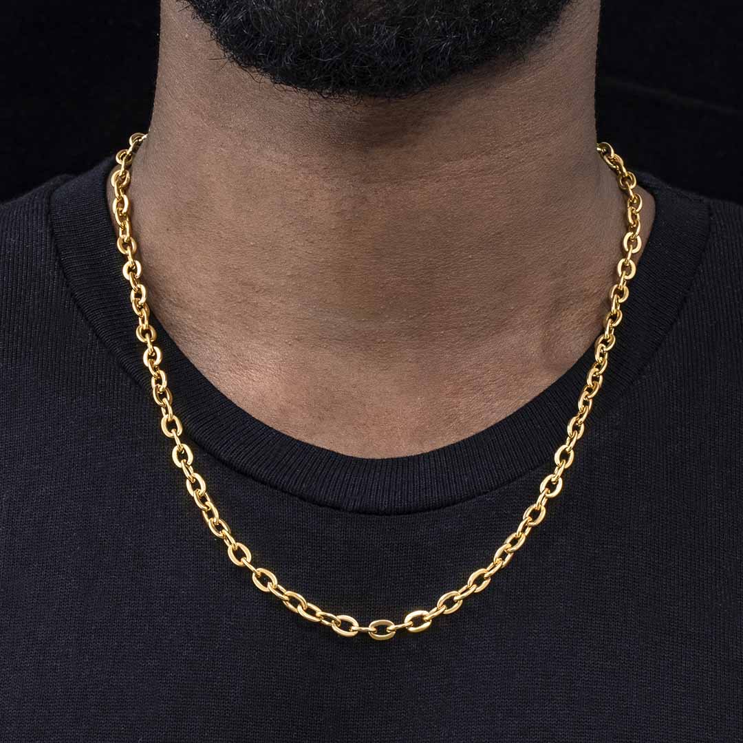 5mm Rolo Chain in Gold