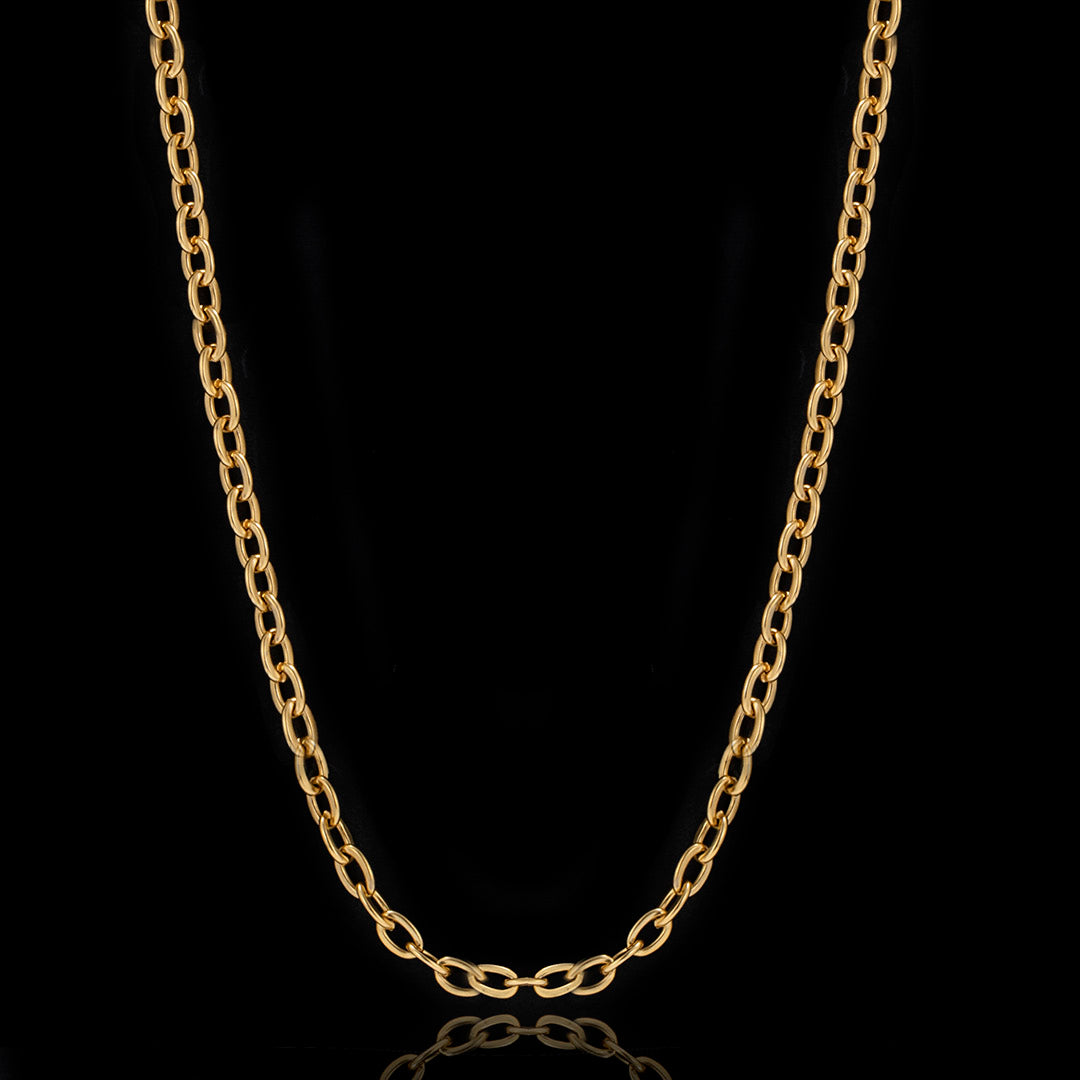 5mm Rolo Chain in Gold