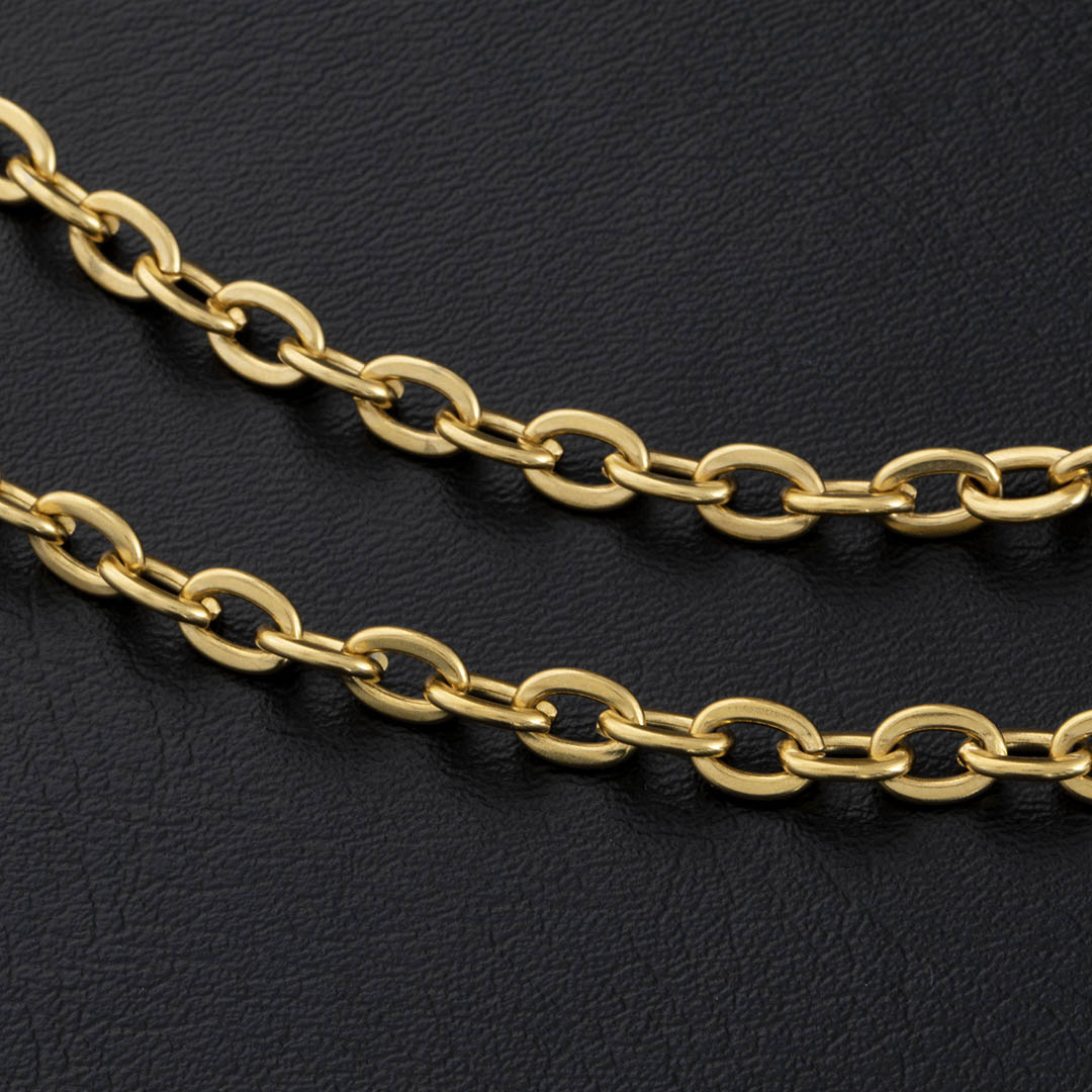 5mm Rolo Chain in Gold