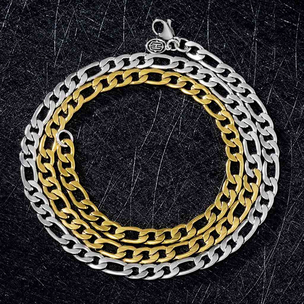 5mm Two-Tone Figaro Chain